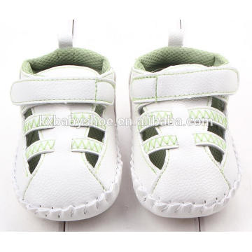 Atacado Rubber Sole White PU Breathable Sandals